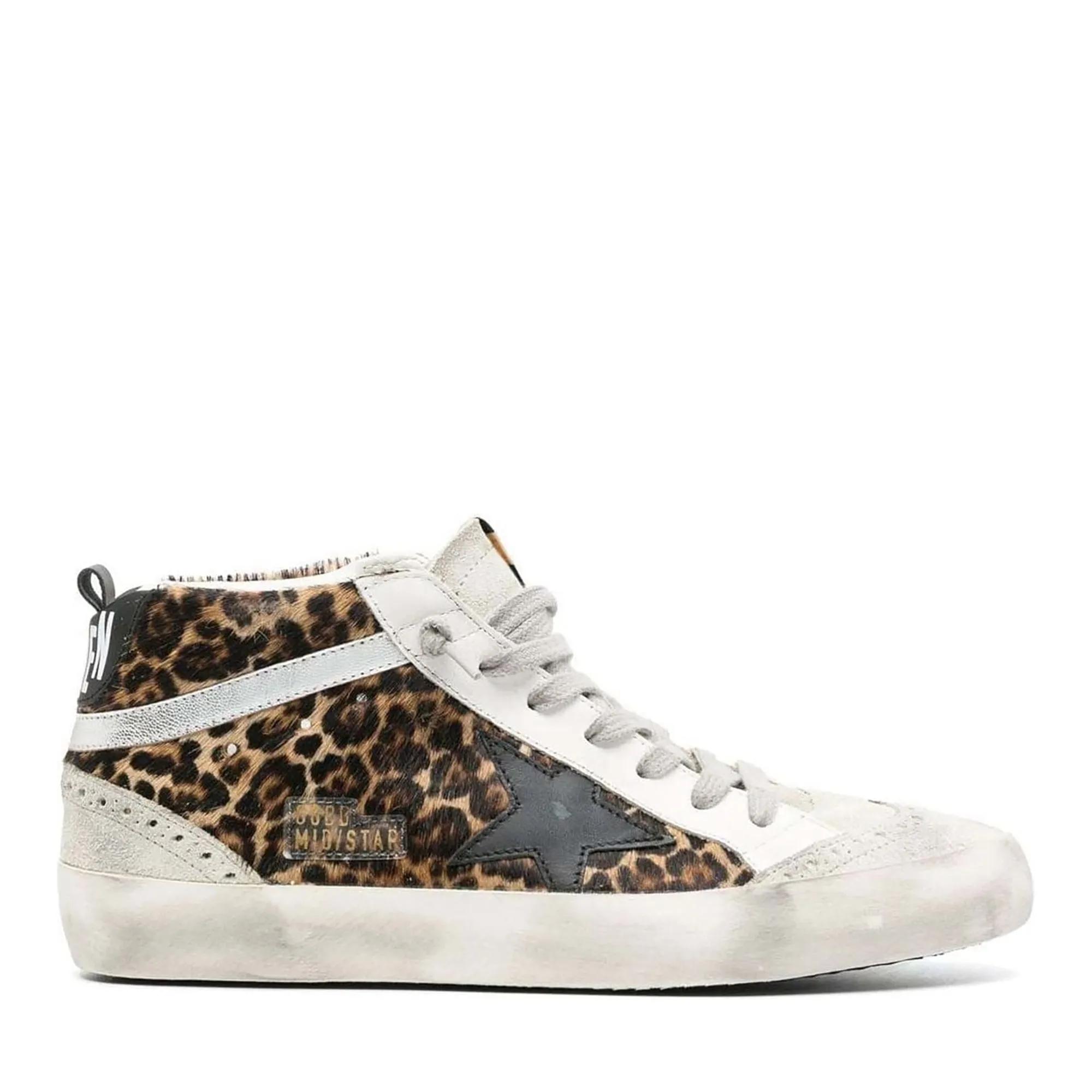 Golden Goose Low-Top Sneaker - Dames Mid Star Horsy Sneaker Beige - Gr. 39 (EU) - in Bunt - für Damen