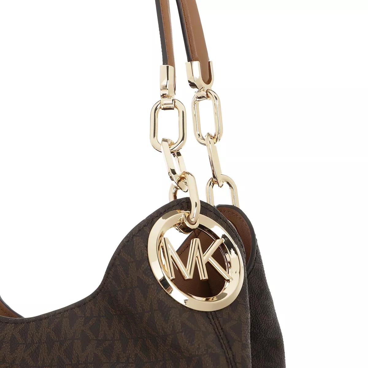 Michael Kors Lillie Large Chain Shoulder Tote Bruin