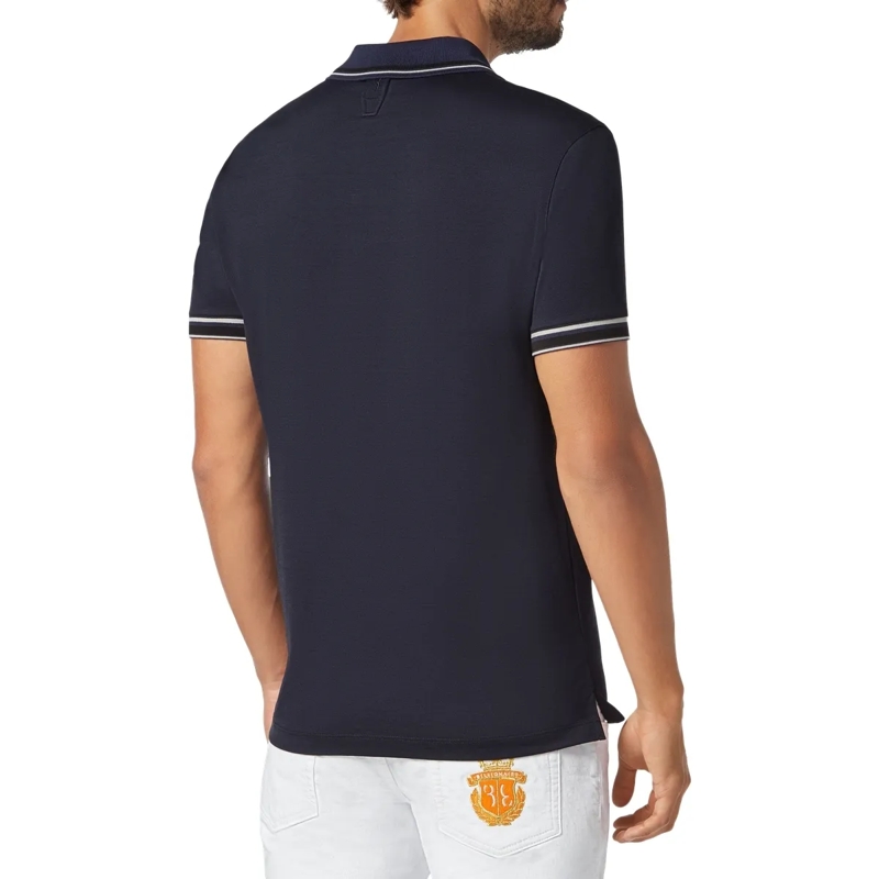BILLIONAIRE Top Poloshirt Double B dunkel-blau(Image 2)