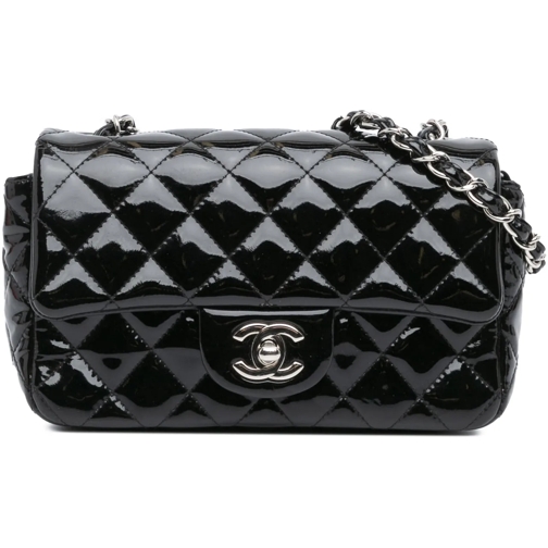 Chanel Sac à bandoulière 2014-2015 Mini Rectangular Classic Patent Single F schwarz (Image 2)