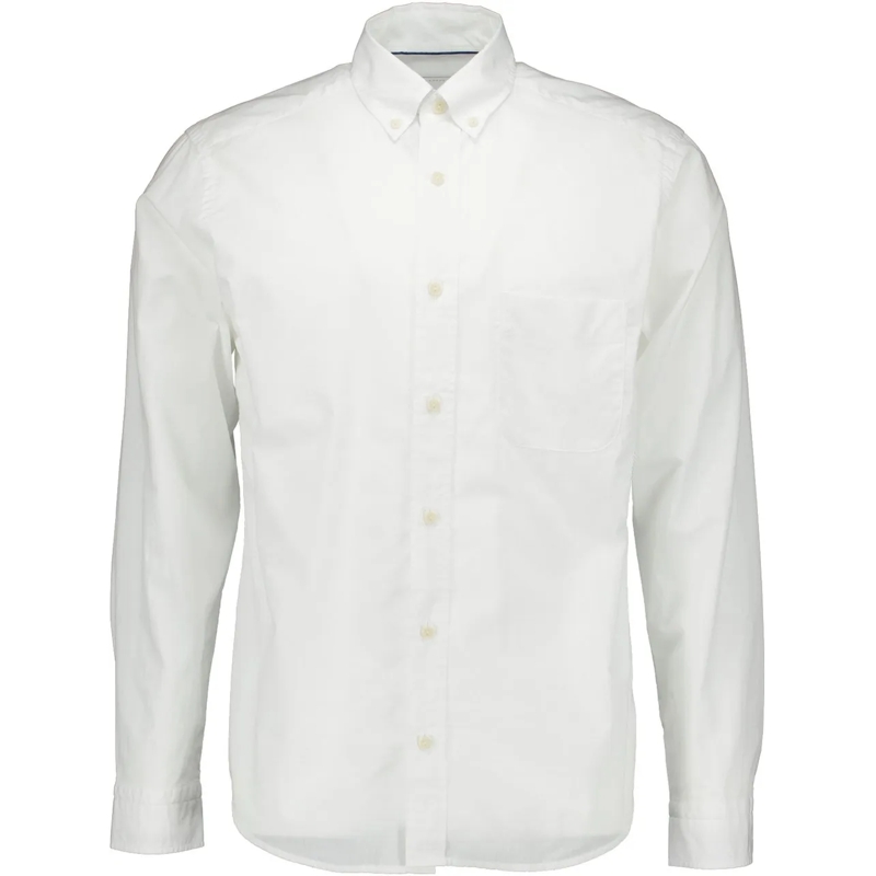 Eton  Eton Solid Chambray Shirt Lange Mouw Overhemden Wi weiß