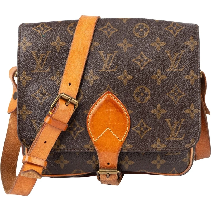 Louis Vuitton Tote Louis Vuitton Canvas Monogram Cartouchiere MM Cros braun