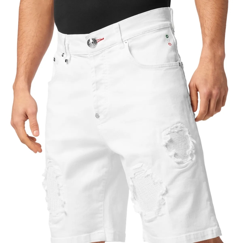 Philipp Plein Shorts Jeansshorts weiss(Image 5)