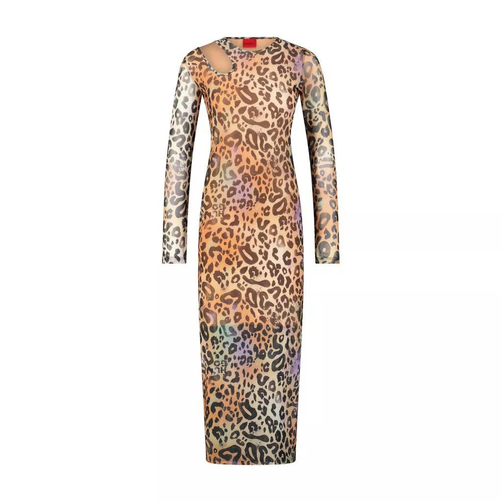 Hugo - Maxikleid Nalusia mit Animalprint - Größe XL -