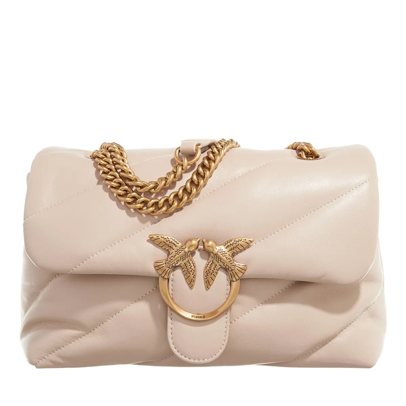 Pinko Schultertasche Love Puff Classic Cl Beige-Antique Gold
