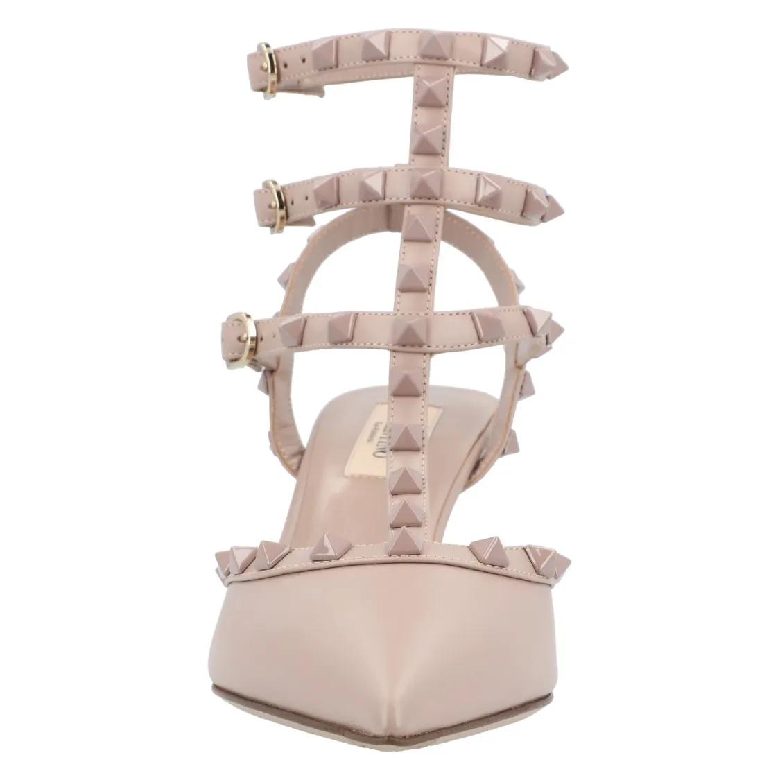 Thumbnail - Valentino Garavani Hohe Schuhe - Rockstud' Pumps Beige - Gr. 36 (EU) - in Beige - für Damen
