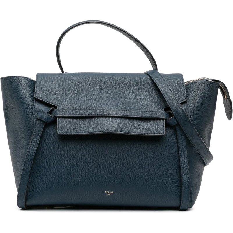 Celine Schultertasche Mini Grained Calfskin Belt Bag blau