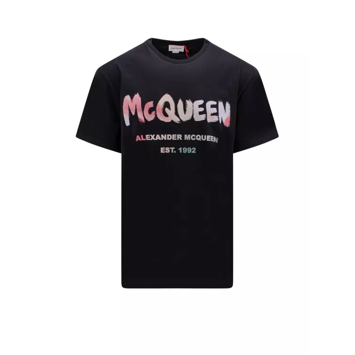 black mcqueen t shirt