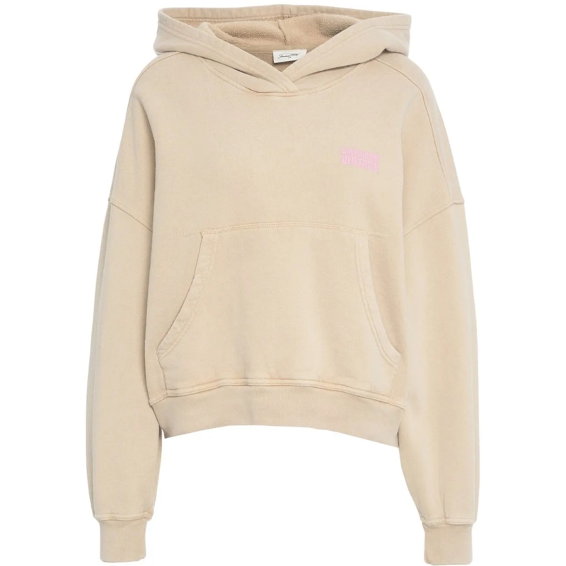 American Vintage  Hoodie with logo beige