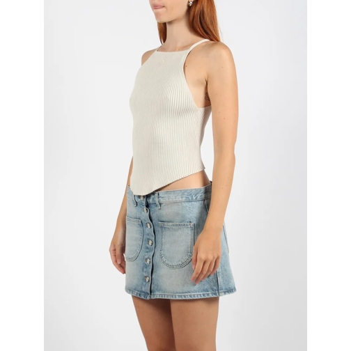 Courrèges Ribbed Top Neutrals Chemisiers