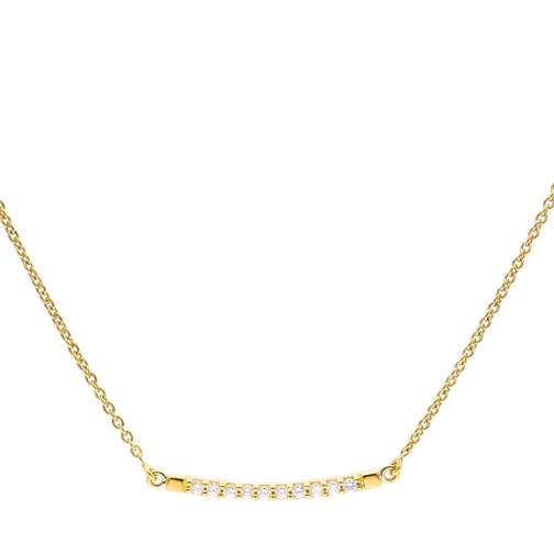 diamondline Necklace 375 10 Diamonds total approx. 0,10 ct. H- Yellow Gold Short Necklace