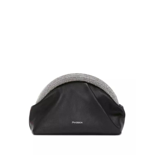 J.W.Anderson Bumper-Clutch Crystal-Embellished Mini Bag Black Mini Tas