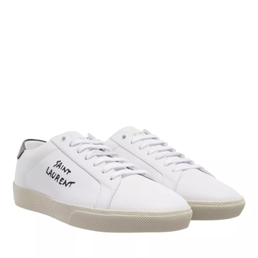 Saint Laurent Court Low Sneakers White Black Low Top Sneaker