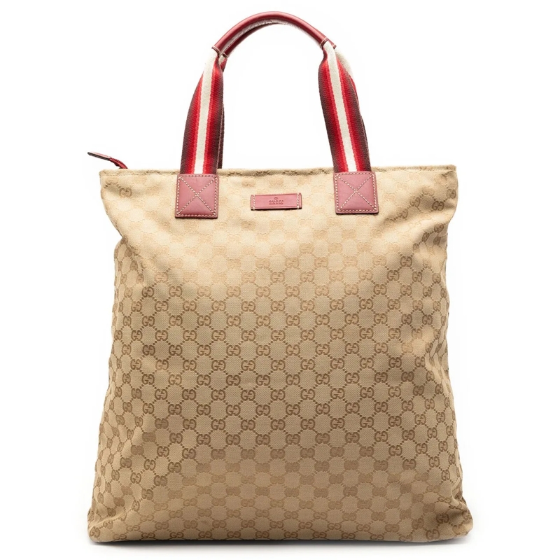 Gucci Shopper GG Canvas Web Tote braun