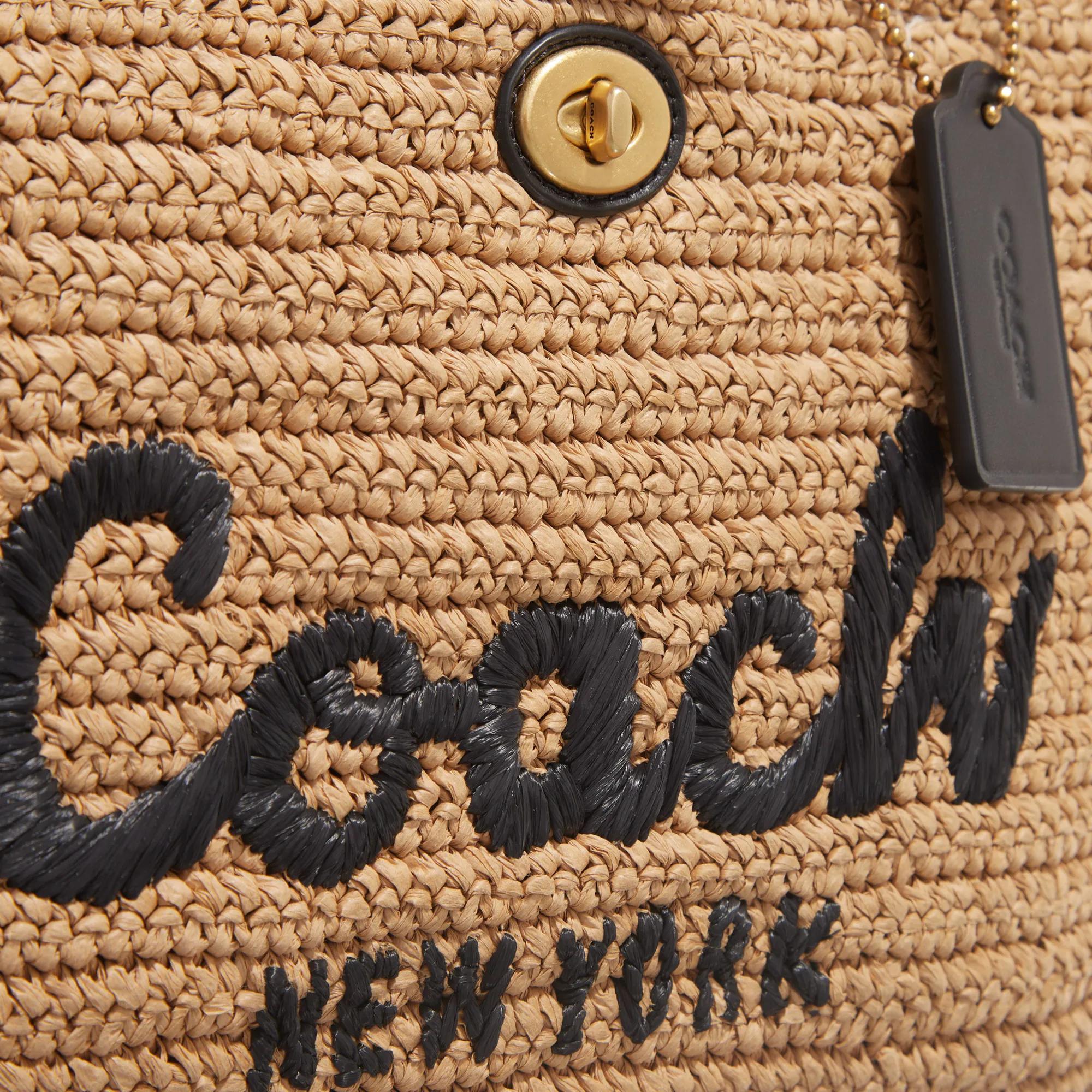 Coach Crossbody bags Straw Cargo Tote;Brass Nat in beige