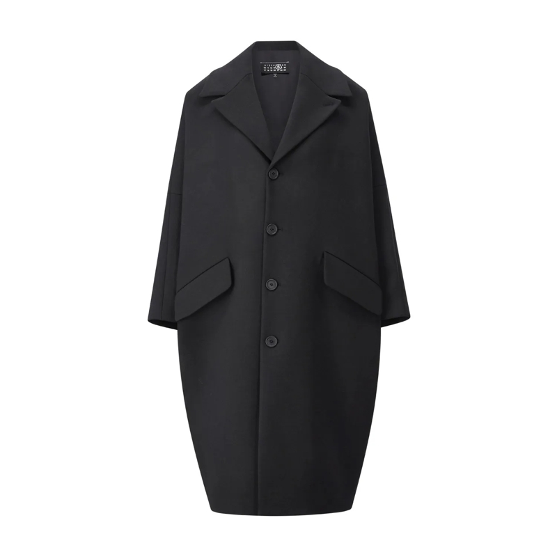 MM6 Maison Margiela Übergangsmantel Single-Breasted Coat Schwarz