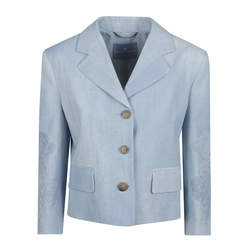 Ermanno Scervino Blazer Short Light Blue Jacket Blue