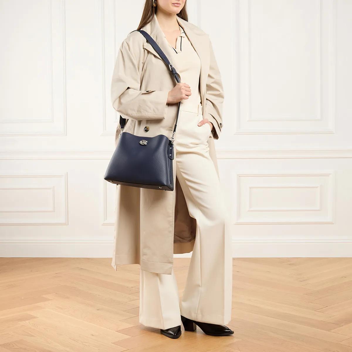 Coach Crossbody bags Polished Pebble Leather Willow Shoulder Bag in blauw