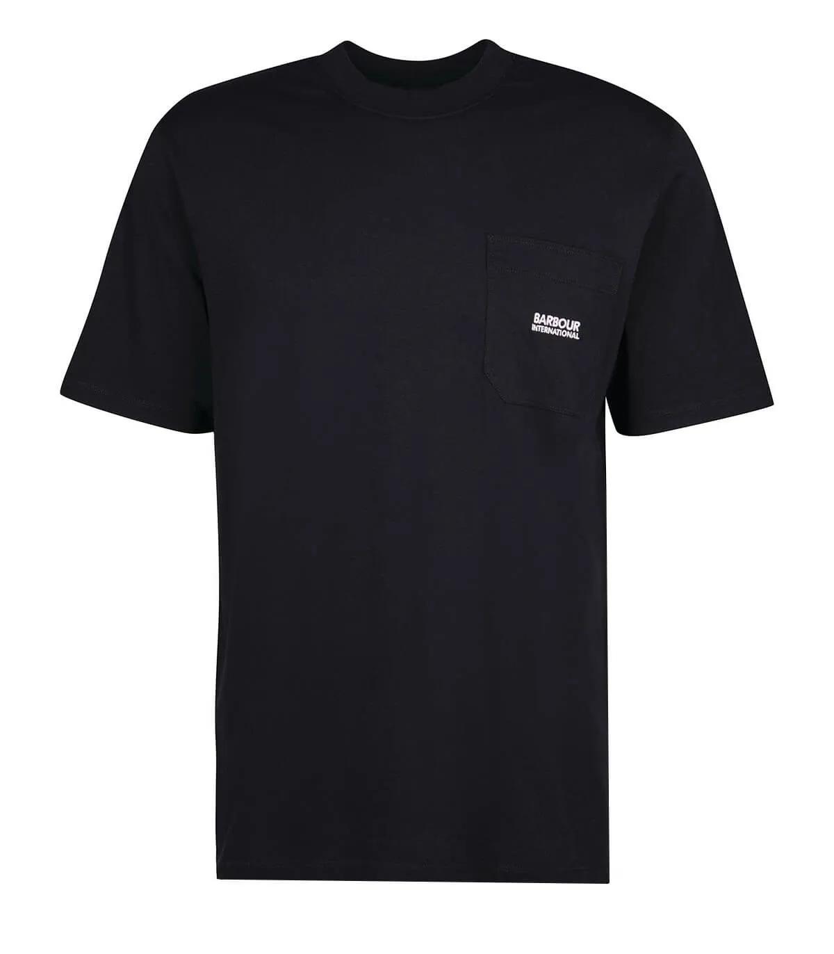 Barbour - BARBOUR INTERNATIONAL RADOK POCKET TEE SCHWARZ T-S - Größe L - schwarz