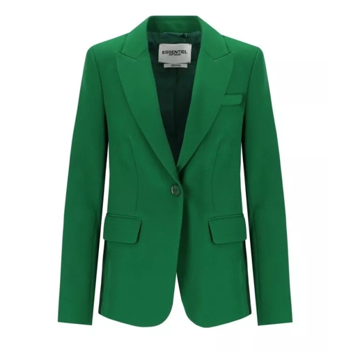 Essentiel Antwerp Emerge Green Single-Breasted Blazer Green 