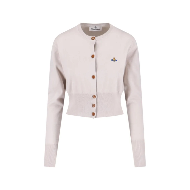 Vivienne Westwood Strickjacke "Bea" Cropped Cardigan Cream Neutrals