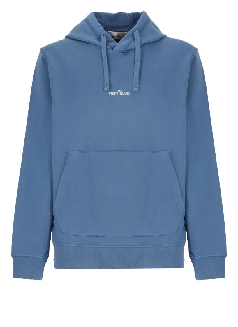 Stone Island - Hoodie With Logo - Größe L - blau