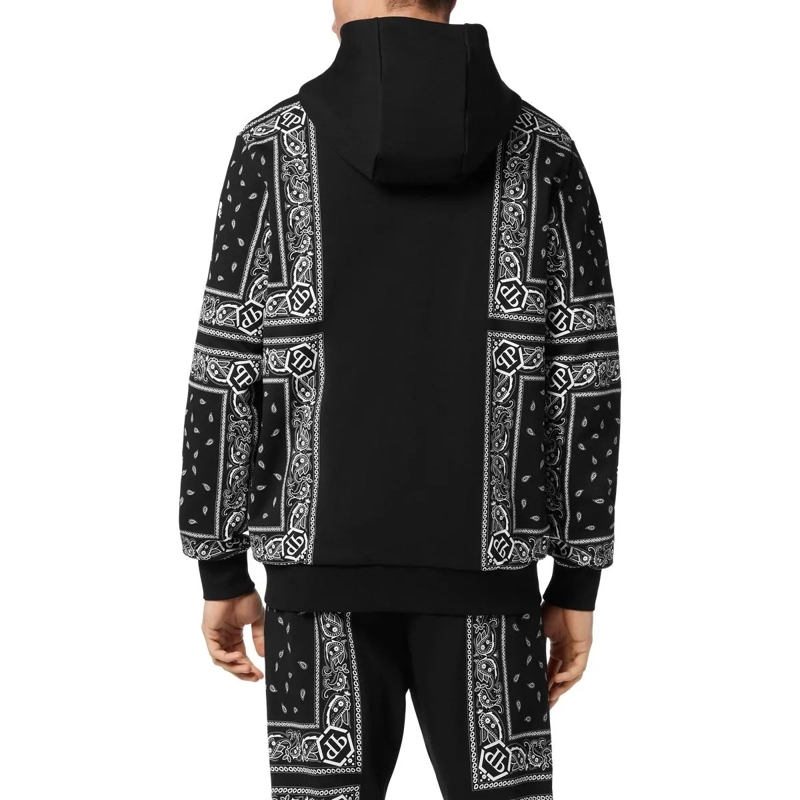 Philipp Plein Sweatjacke Kapuzen-Sweatjacket Paisley schwarz(Image 4)