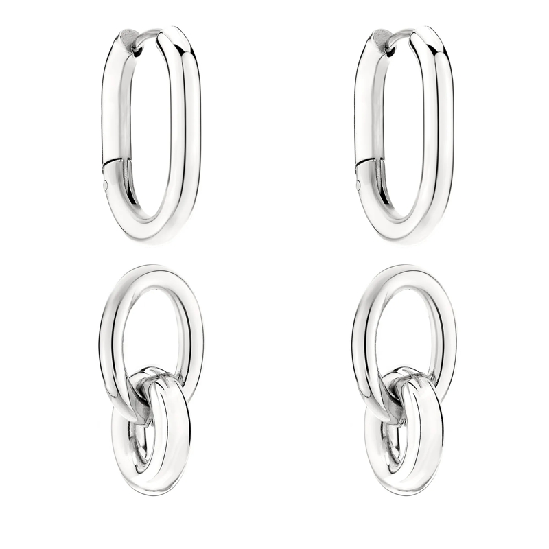 Liebeskind Berlin Ohrstecker Edelstahl Modern Knot silber(Image 8)