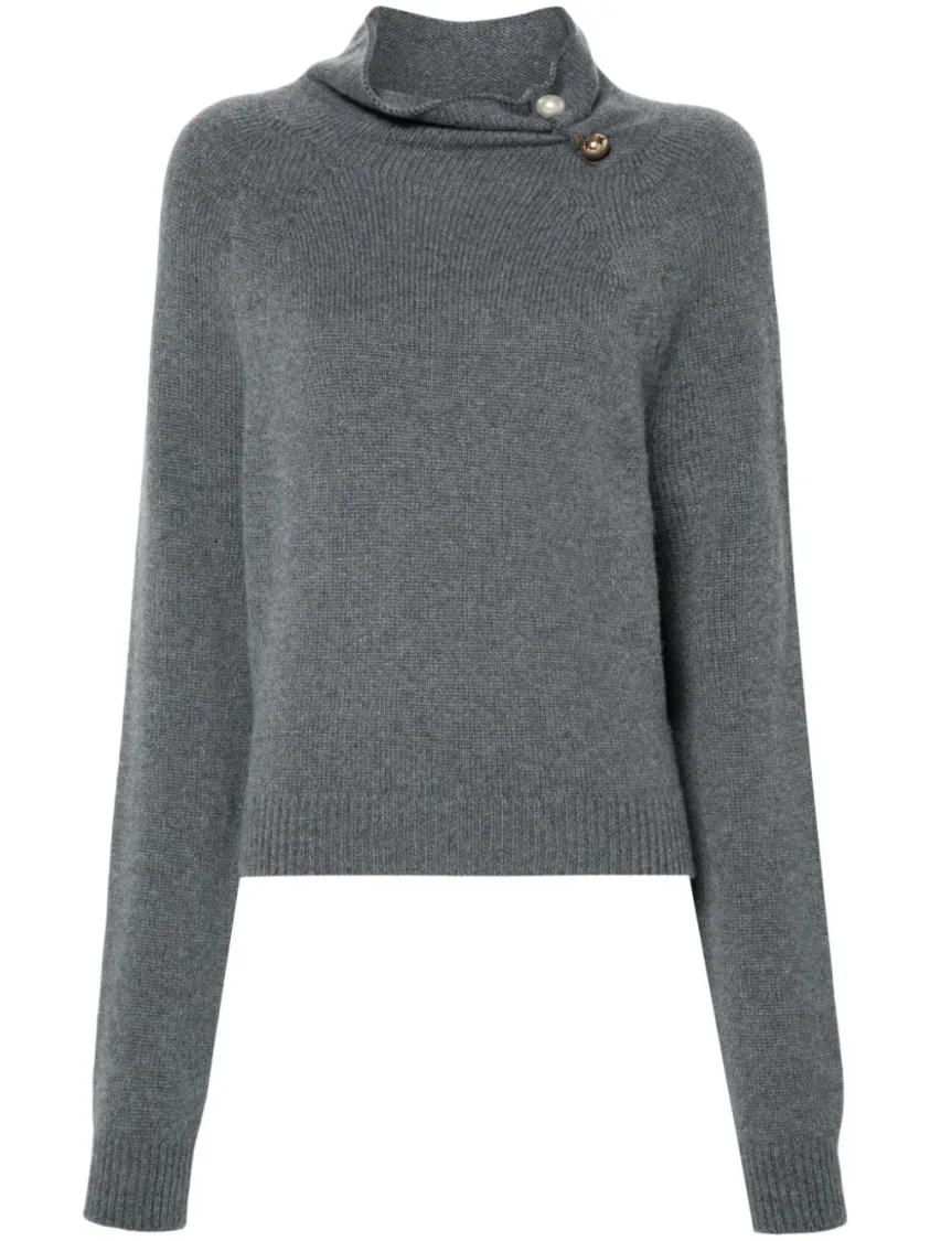 Philosophy Di Lorenzo Serafini - Medium Grey Knitted High Neck Sweater - Größe 42 - grau