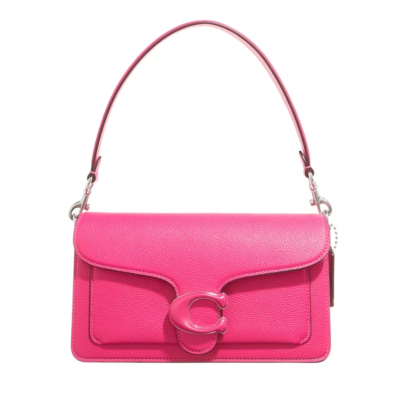 Coach Crossbody Bag Polished Pebble Leather Covered Closure Tabby Shoulderbag Dragonfruit