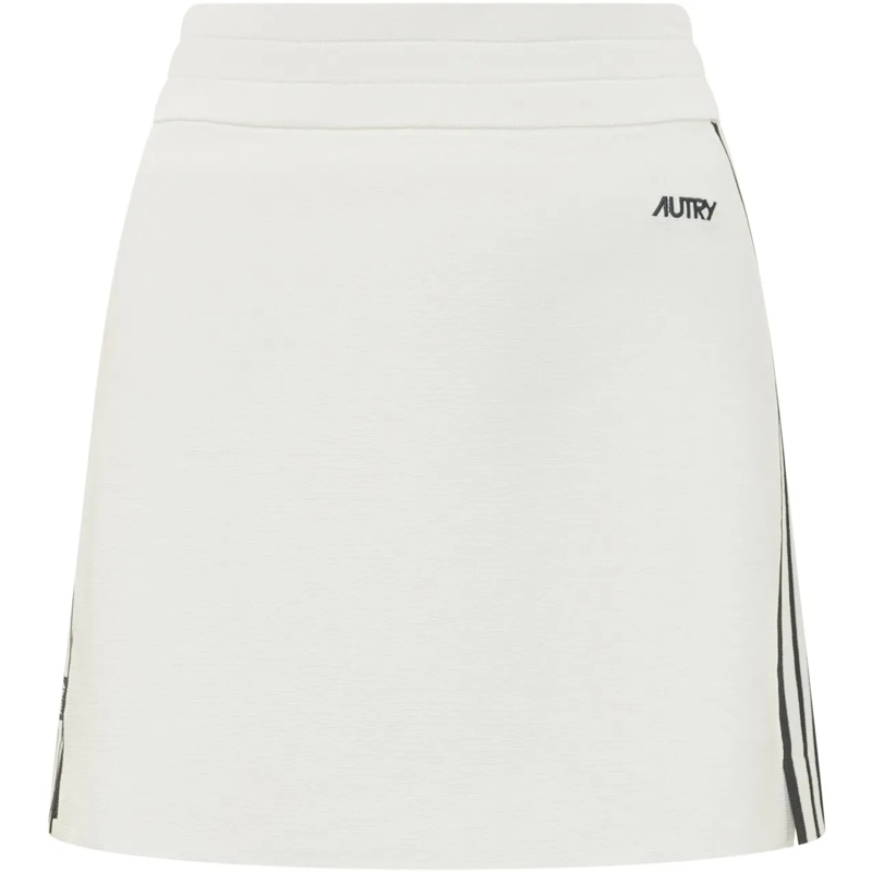 Autry International Minirock Gonna con Logo weiß