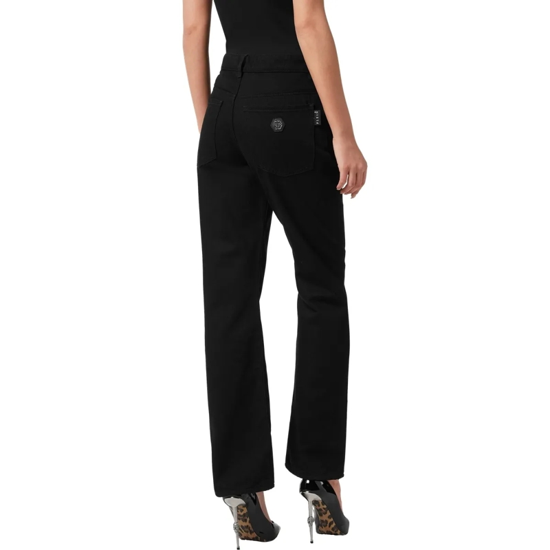 Philipp Plein Ausgestellte Jeans Straight Cut Hexagon schwarz(Image 2)