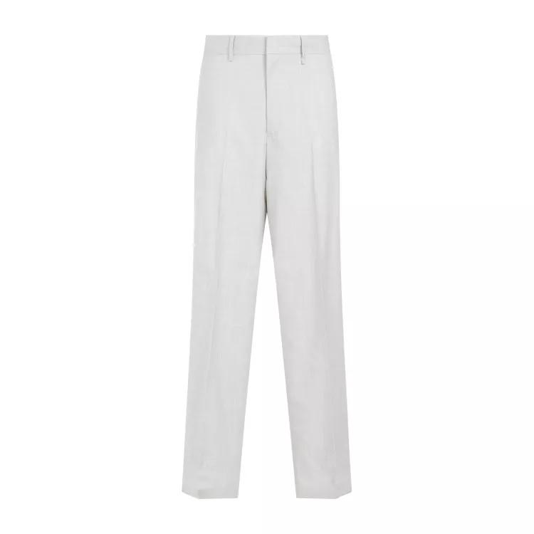 Givenchy - Chalk White Virgin Wool Extra Wide Leg Trousers - Größe 48 - white