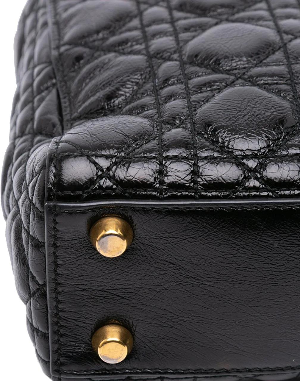 Thumbnail - Christian Dior Hobo Bags - Small Crinkled Patent Cannage My ABCDior Lady Dior - Gr. unisize - in Schwarz - für Damen