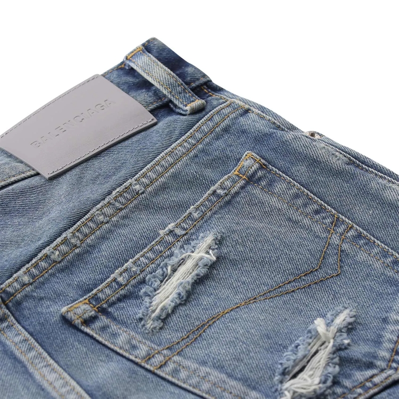 Balenciaga Jeans Relaxed-Fit Jeans aus Baumwolle blau(Image 5)