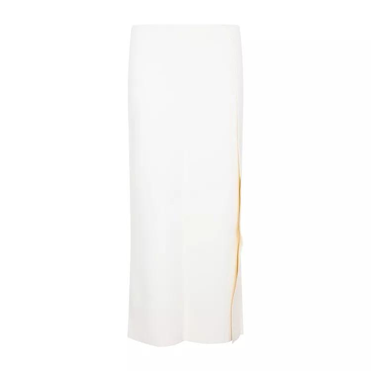 Jil Sander - White Viscose Skirt - Größe 36 - white