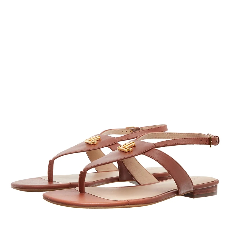 Lauren Ralph Lauren Sandalen Everley Sandals Flat Sandal Lauren Tan(Image 3)