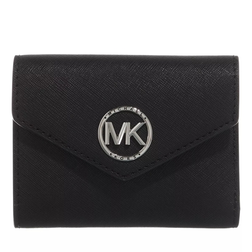 MICHAEL Michael Kors Greenwich Medium Trifold Black Tri-Fold Portemonnaie