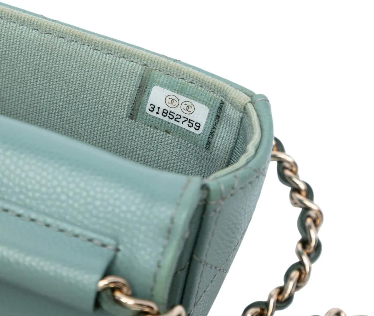 Thumbnail - Chanel Hobo Bags - Micro Mini Classic Caviar Single Flap - Gr. unisize - in Grün - für Damen