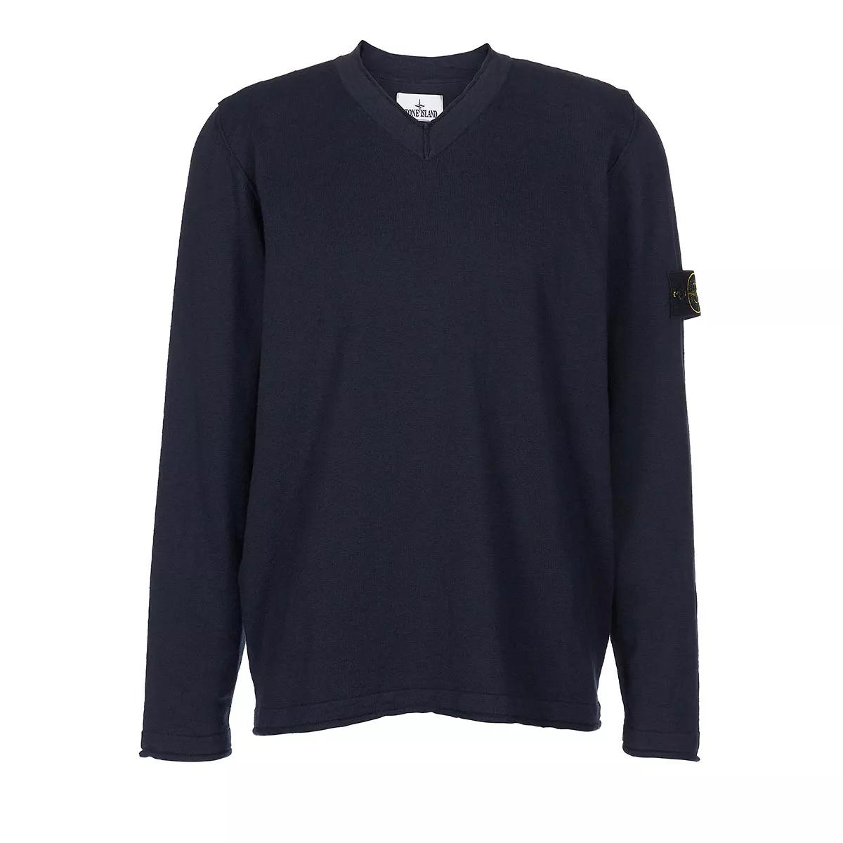 Stone Island - V Neck Knit - Größe M - blau