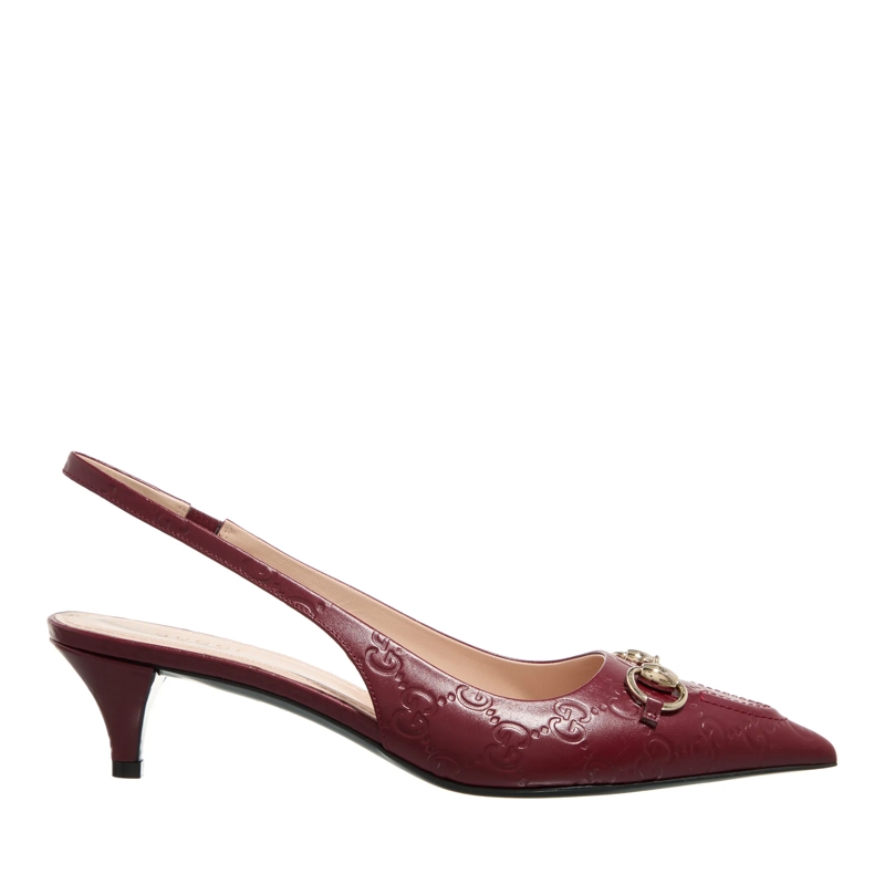 Gucci Pumps Horsebit Slingback Burgundy