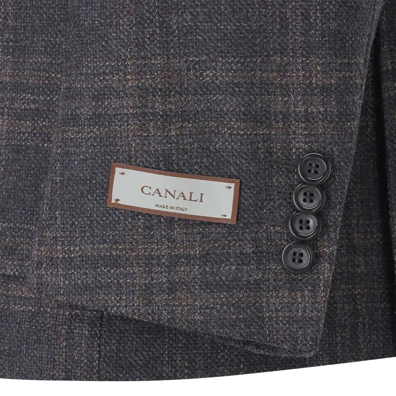 Canali Anzugjacke Sakko aus Wolle braun(Image 5)