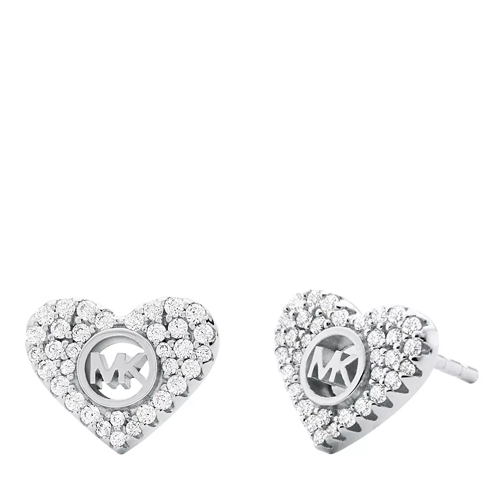 Michael Kors Pavé Heart Stud Earring Sterling Silver Orecchini a bottone
