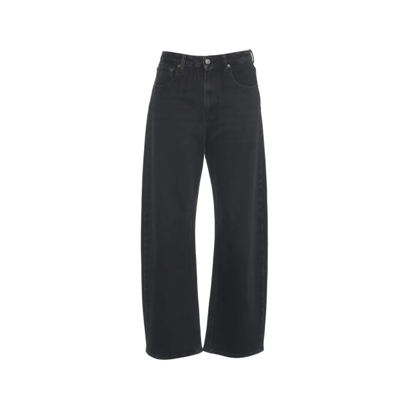 Erika Cavallini Jeans Wide-Leg Jeans With Timeless Five-Pocket Design Black