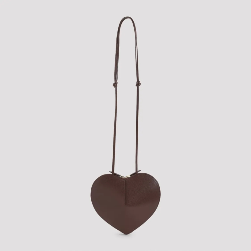 Alaia Schultertasche Heart-Shaped Shoulder Bag In Brown Suede Goat Leat Brown