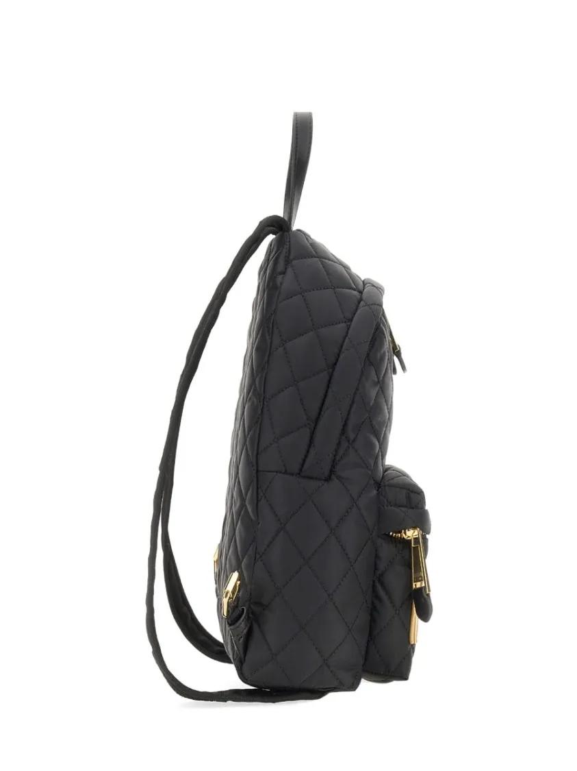 Moschino Rugzakken Quilted Nylon Backpack in zwart