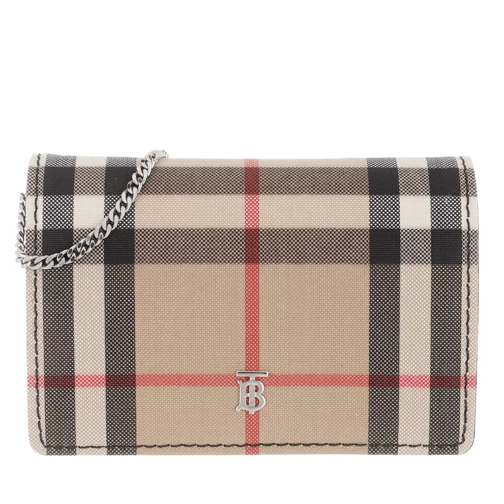 Burberry Vintage Check Wallet On Chain Black Wallet On A Chain