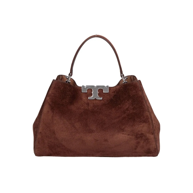 Tory Burch Schultertasche Eleanor Suede Satchel Bag In Cocoa Black