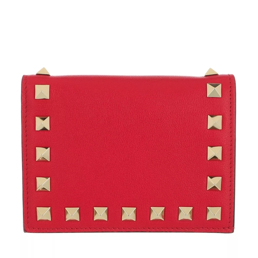 Valentino Garavani Rockstud Small Wallet Rouge Pur Bi-Fold Portemonnaie