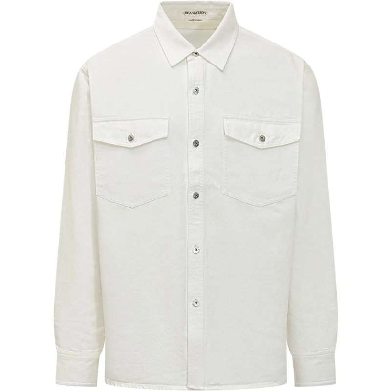 J.W.Anderson Haut décontracté Camicia Oversize in Cotone weiß